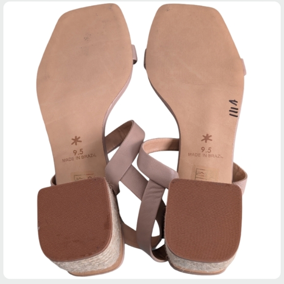 Splendid Keeva Square Toe Leather Sandals Size 9.5 | NEW Blush Pink /Nude - Picture 6 of 13